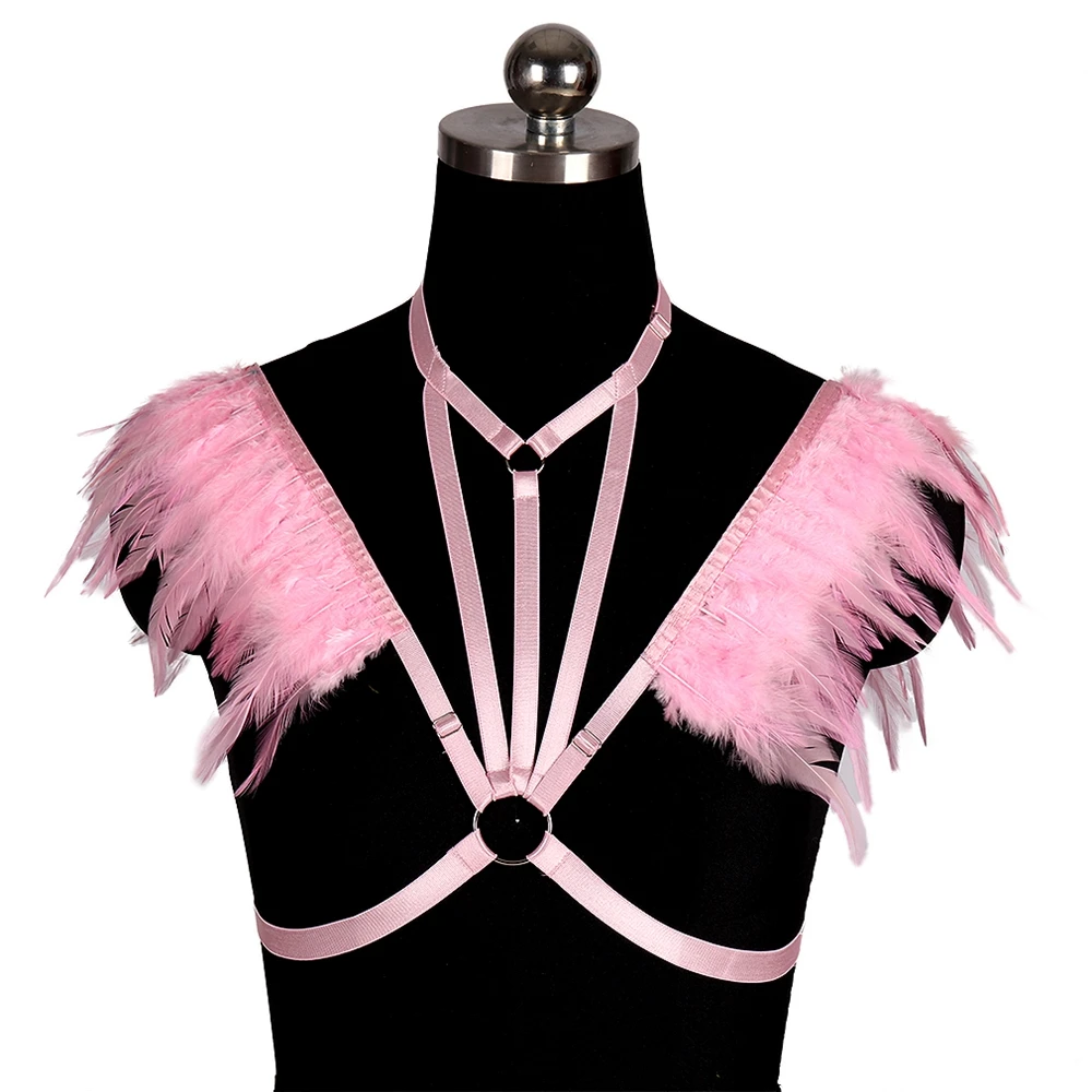 Feathers Erotic Harness Belts Hollow Bra Collar Crop Tops Punk Accessories Elastic Straps Body Bondage Garters Fetish Lingerie
Feathers Erotic Harness Belts Hollow Bra Collar Crop Tops Punk Accessories Elastic Straps Body Bondage Garters Fetish Lingerie
