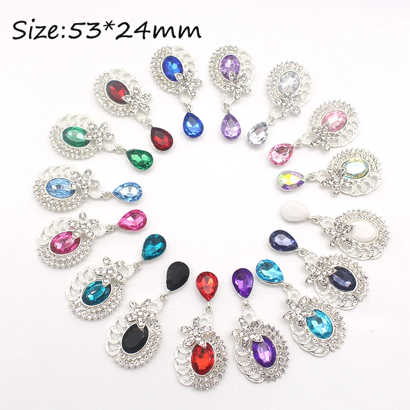 10Pcs/Lot 45 * 24MM Color Elliptic Flower Rhinestone Alloy Brooer Garment Jewelry Accessories DIY Wedding Decoration Material
10Pcs/Lot 45 * 24MM Color Elliptic Flower Rhinestone Alloy Brooer Garment Jewelry Accessories DIY Wedding Decoration Material