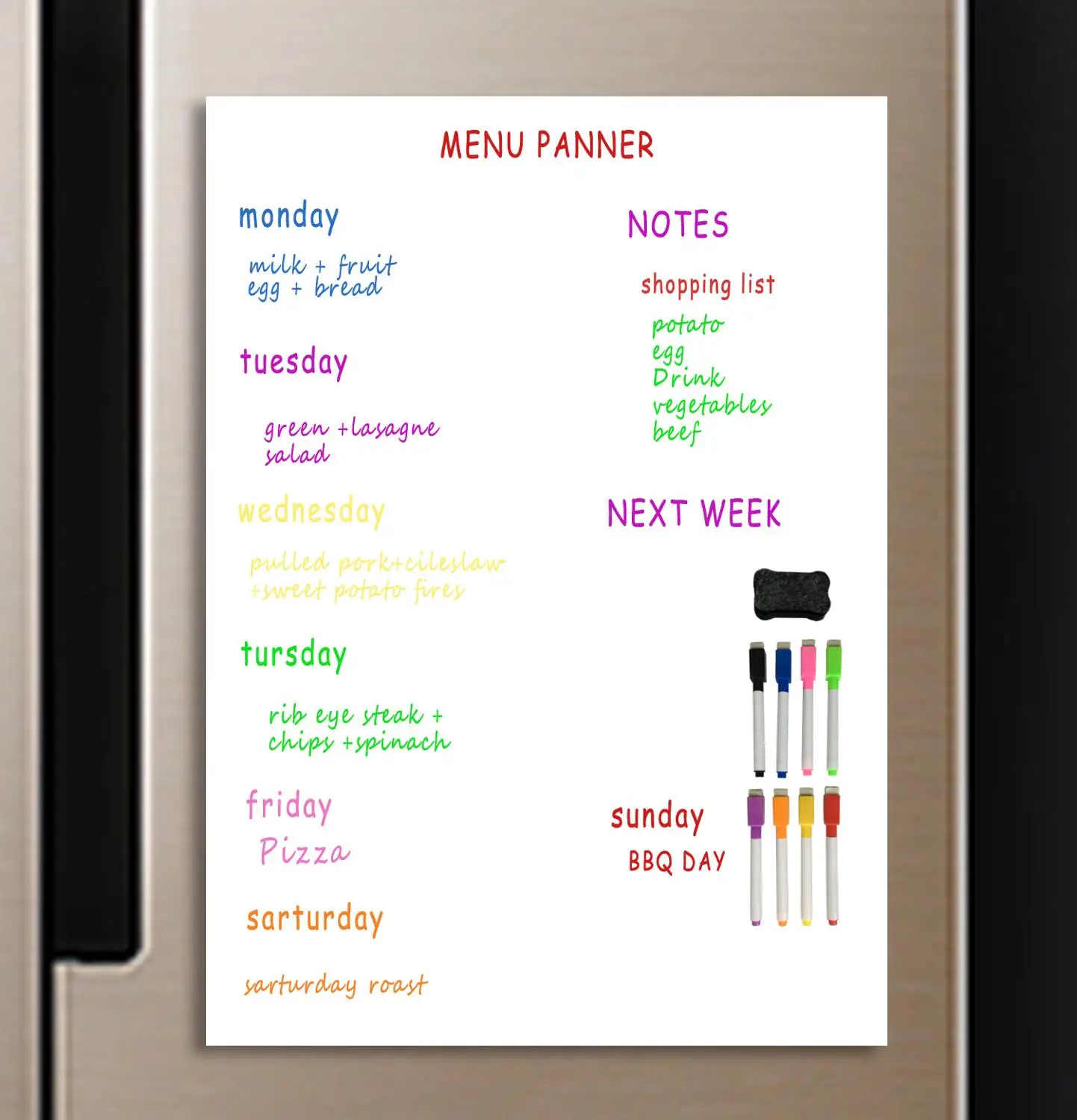 Magnetic Dry Erase Whiteboard Sheet for Fridge - Dry Erase Board for Refrigerator - Kitchen Whiteboard - Refrigerator Magnets
Magnetic Dry Erase Whiteboard Sheet for Fridge - Dry Erase Board for Refrigerator - Kitchen Whiteboard - Refrigerator Magnets