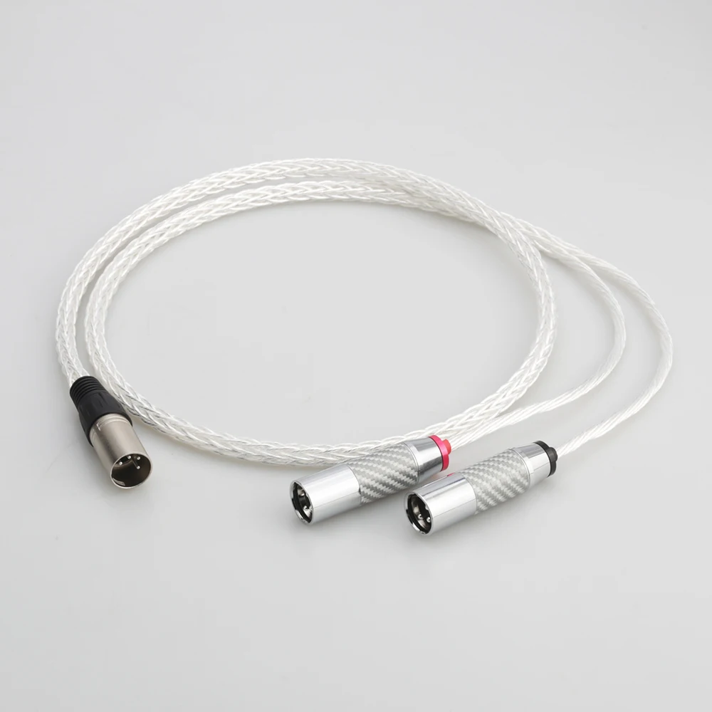 Audiocrast 8ag silver plated 4-pin XLR Male to 2x 3-pin XLR Male Balanced cable Headphone Audio Adapter
Audiocrast 8ag silver plated 4-pin XLR Male to 2x 3-pin XLR Male Balanced cable Headphone Audio Adapter