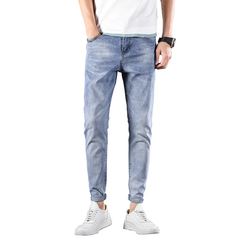 Men's Jeans New Daily Korean Street Style Straight Elasticity Denim Pants Tight Personality Soft Trend Male Thin Brand Trousers
Men's Jeans New Daily Korean Street Style Straight Elasticity Denim Pants Tight Personality Soft Trend Male Thin Brand Trousers