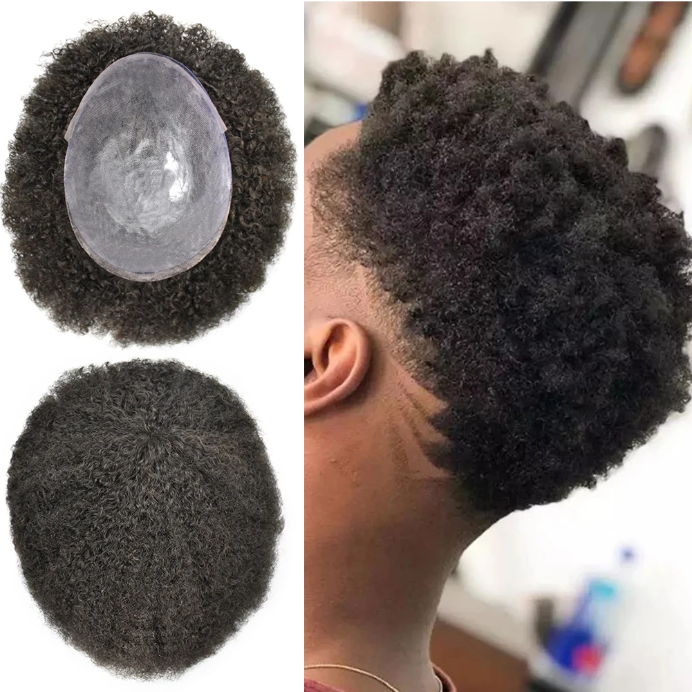 Afro Toupee for Black Men Human Hair African American Wigs Full Skin Mens Toupee Wavy Kinky Hair System Hairpiece For Men
Afro Toupee for Black Men Human Hair African American Wigs Full Skin Mens Toupee Wavy Kinky Hair System Hairpiece For Men