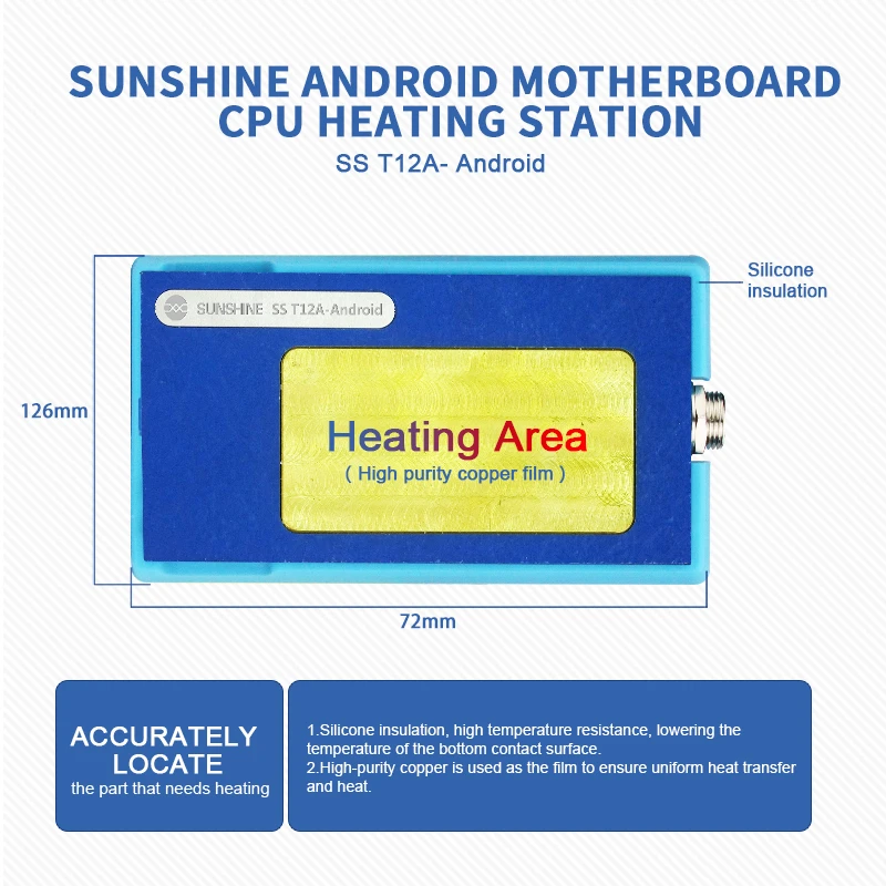 SS-T12for Android repair motherboard layered heating station, hard disk chip IC heating removal and separation
SS-T12for Android repair motherboard layered heating station, hard disk chip IC heating removal and separation