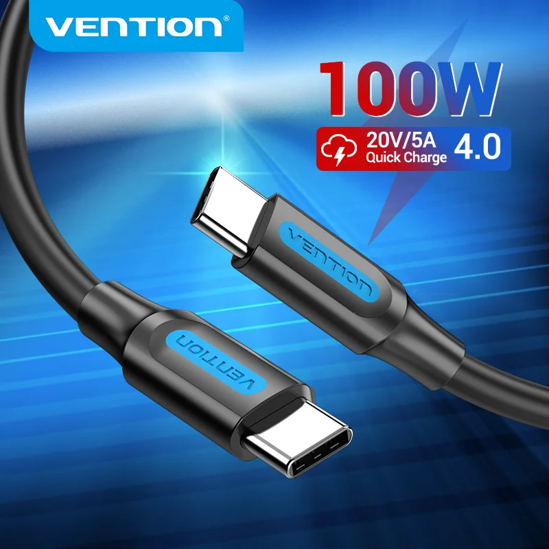 Кабель Vention с USB Type C на USB C, быстрая зарядка 4,0 PD 100 Вт 60 Вт, быстрая зарядка для MacBook Pro, Huawei, Xiaomi, Samsung, зарядный провод
Кабель Vention с USB Type C на USB C, быстрая зарядка 4,0 PD 100 Вт 60 Вт, быстрая зарядка для MacBook Pro, Huawei, Xiaomi, Samsung, зарядный провод