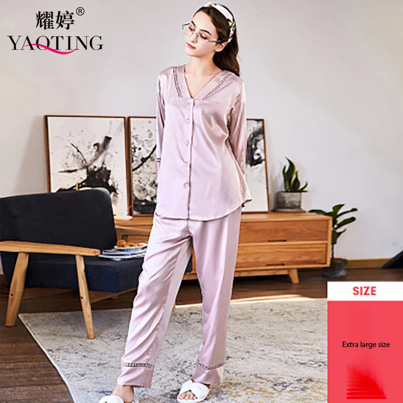 Add Fat To increase, Cross Border Women Autumn Long Sleeve Pajamas Two Sets Oversize
Add Fat To increase, Cross Border Women Autumn Long Sleeve Pajamas Two Sets Oversize