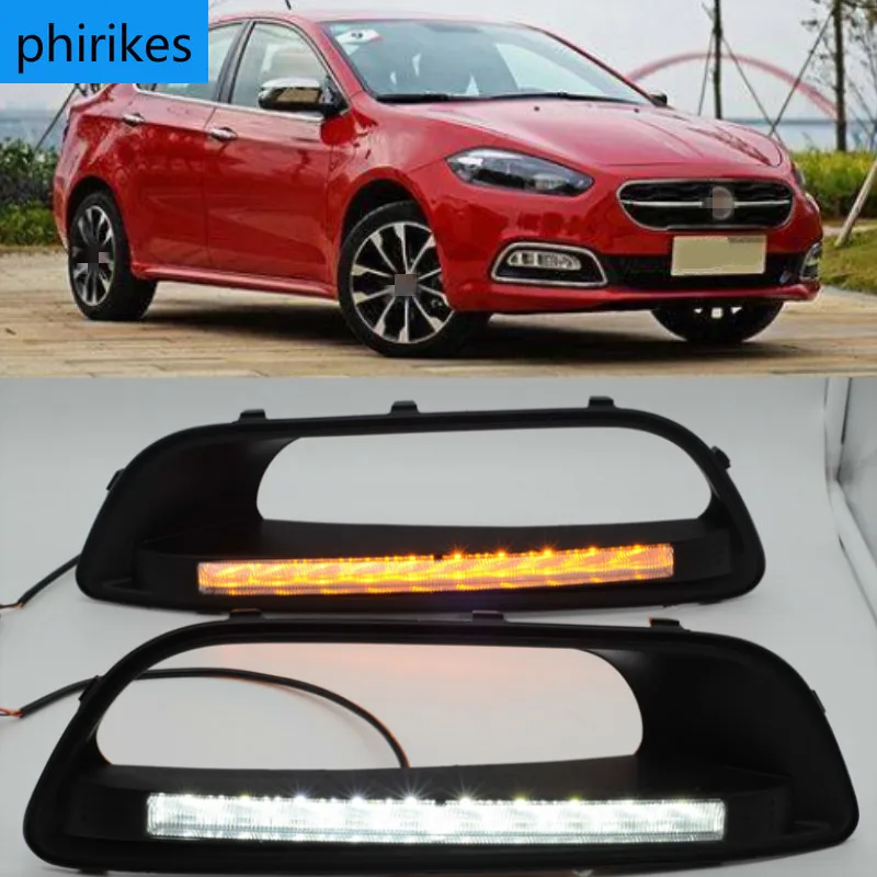 LED DRL Daytime running light case for Fiat Viaggio 2015-2017 fog lamp frame Fog light Car styling
LED DRL Daytime running light case for Fiat Viaggio 2015-2017 fog lamp frame Fog light Car styling