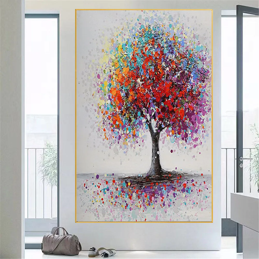 Hand-painted Oil Painting Art Canvas And Posters Colorful Tree Plants Pictures Home Wall Paintings Decor Living Room No Frame
Hand-painted Oil Painting Art Canvas And Posters Colorful Tree Plants Pictures Home Wall Paintings Decor Living Room No Frame