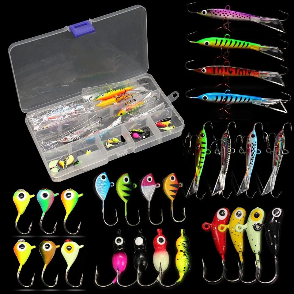 WALK FISH набор приманок для зимней подледной рыбалки, 26 шт./кор., 6 типов, с коробкой, искусственная приманка VIB, Тонущая блесна Айс джиг, свинцовый крючок, Рыболовный инструмент
WALK FISH набор приманок для зимней подледной рыбалки, 26 шт./кор., 6 типов, с коробкой, искусственная приманка VIB, Тонущая блесна Айс джиг, свинцовый крючок, Рыболовный инструмент