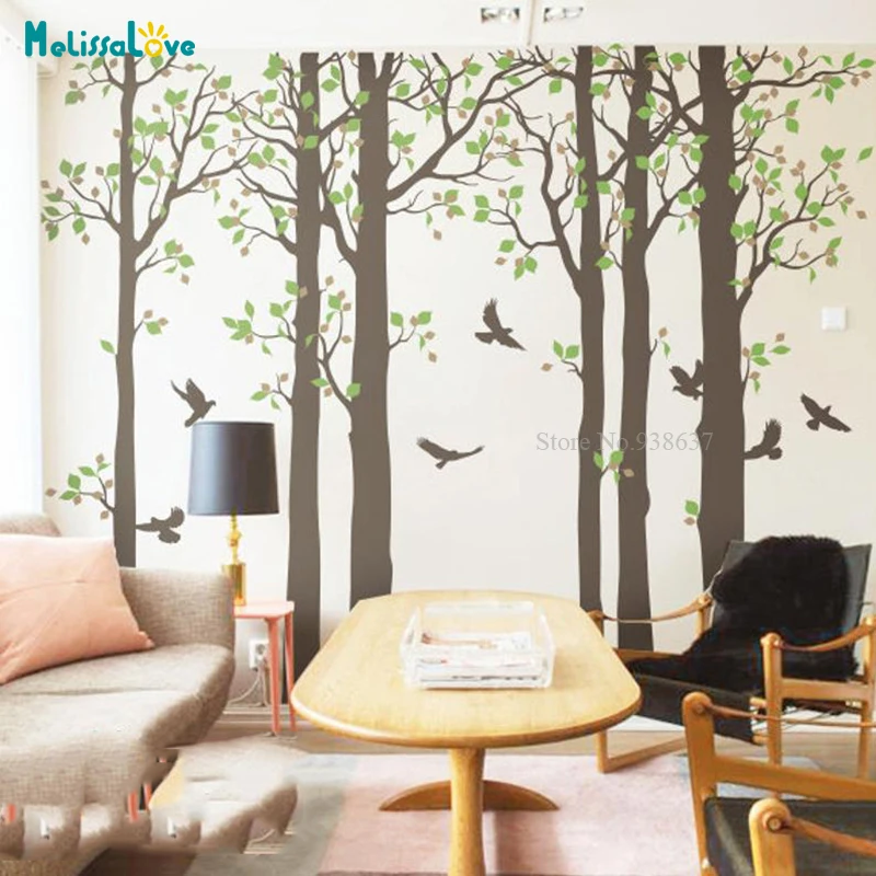 6 Birch Tree Wall Decals Birch Trees Self-adhesive Vinyl Home Decor For Living Nursery Room Unique Gift BB075
6 Birch Tree Wall Decals Birch Trees Self-adhesive Vinyl Home Decor For Living Nursery Room Unique Gift BB075