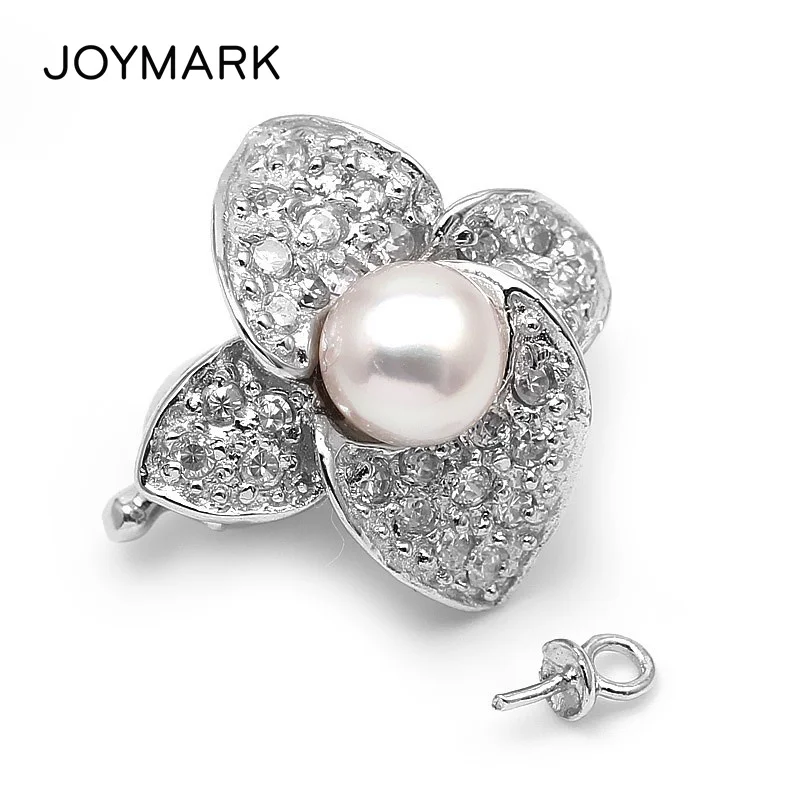 925 Silver Zircon Pave Four-leaf Flower Magnetic Clasp Pearl Necklace Accessories Buckle Jewelry Clasps Connectors SC-MC019
925 Silver Zircon Pave Four-leaf Flower Magnetic Clasp Pearl Necklace Accessories Buckle Jewelry Clasps Connectors SC-MC019
