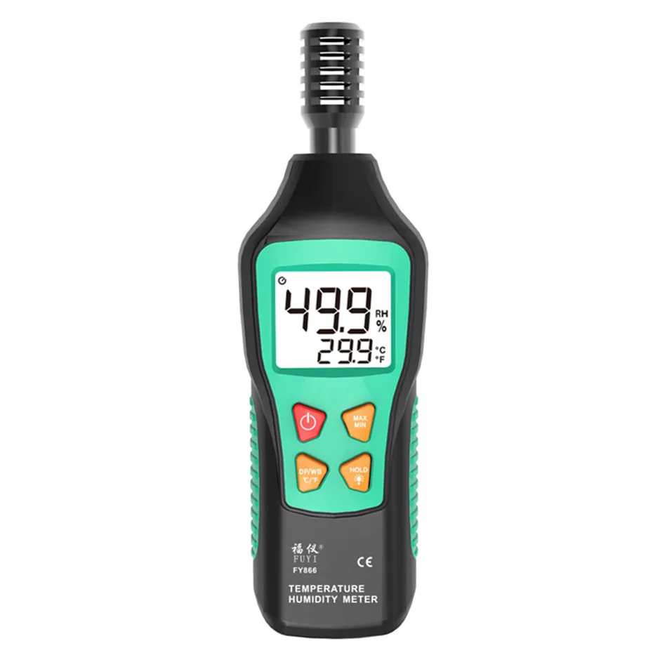 FY866 Handheld Temperature and Humidity Meter Industrial High Precision Digital Display Dew Point Wet Bulb Measurement
FY866 Handheld Temperature and Humidity Meter Industrial High Precision Digital Display Dew Point Wet Bulb Measurement