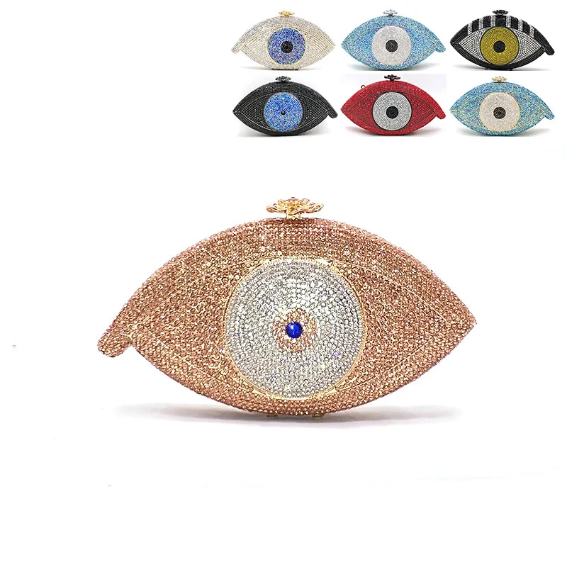 New Elegant women evening party big evil eye diamonds luxury clutches vintage pattern crystal purses Bridal wedding party purses
New Elegant women evening party big evil eye diamonds luxury clutches vintage pattern crystal purses Bridal wedding party purses