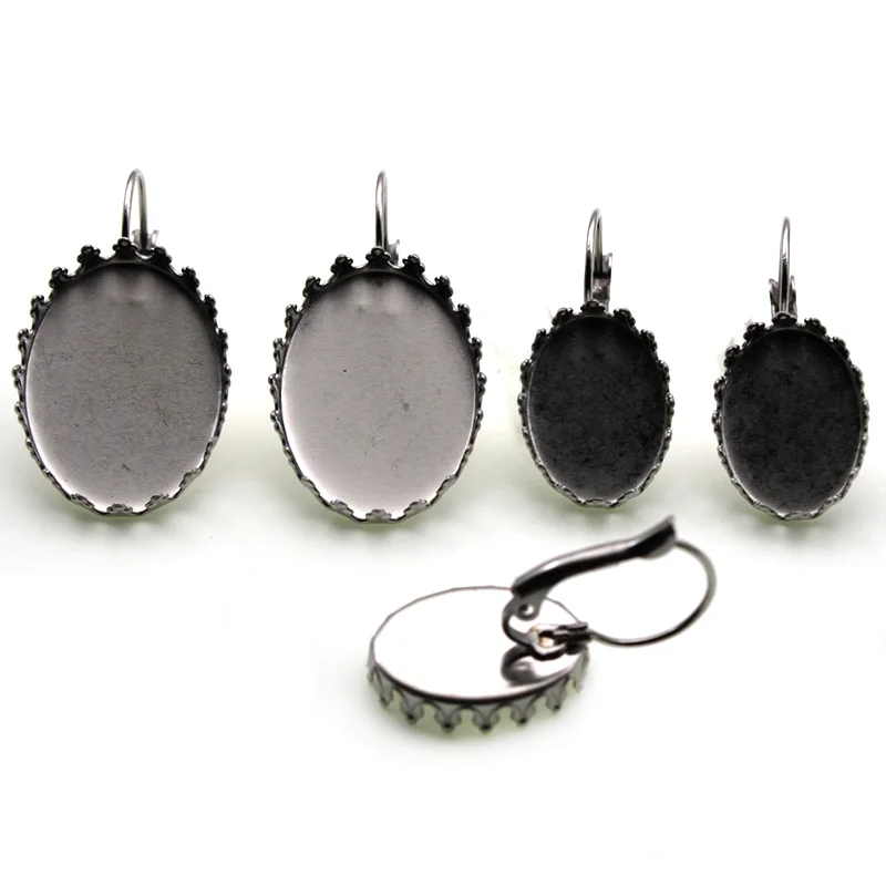 10pcs Stainless Steel French Lever Blank Cabochon Earring Bezel Base,Fits 13x18 18x25mm Oval Glass Cabochons Settings DIY Making
10pcs Stainless Steel French Lever Blank Cabochon Earring Bezel Base,Fits 13x18 18x25mm Oval Glass Cabochons Settings DIY Making