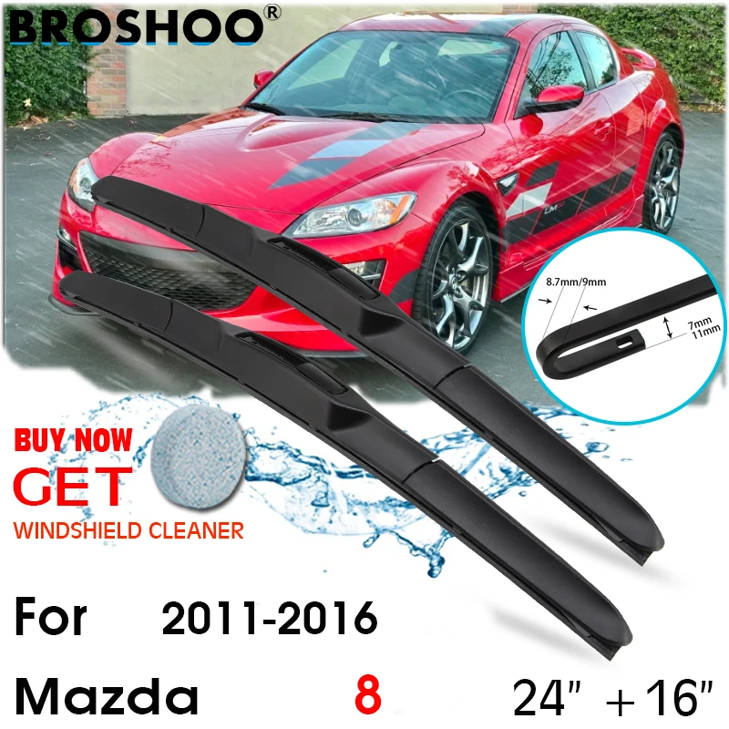 Car Wiper Blade Front Window Windscreen Windshield Wipers Blades J hook Auto Accessories For Mazda 8 24"+16" 2011-2016
Car Wiper Blade Front Window Windscreen Windshield Wipers Blades J hook Auto Accessories For Mazda 8 24"+16" 2011-2016