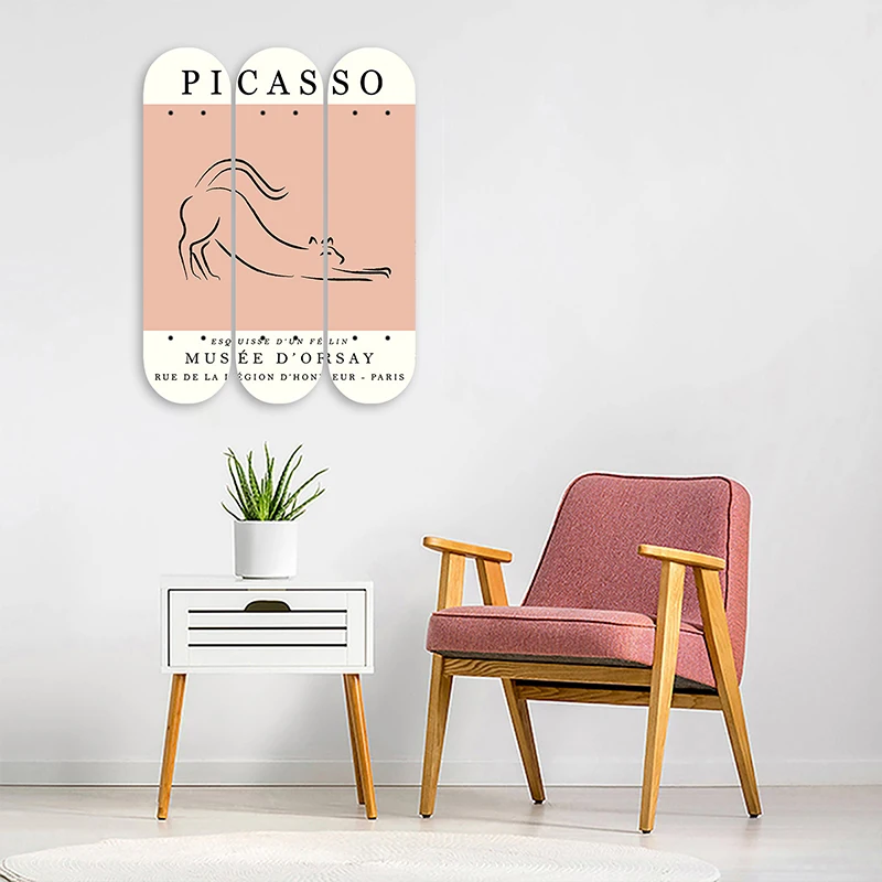 Picasso Flamingo Camel Owl Abstract Art Skateboard Deck Wall Hanging Decorative Boards Mural Custom Unique Design for Home Decor
Picasso Flamingo Camel Owl Abstract Art Skateboard Deck Wall Hanging Decorative Boards Mural Custom Unique Design for Home Decor