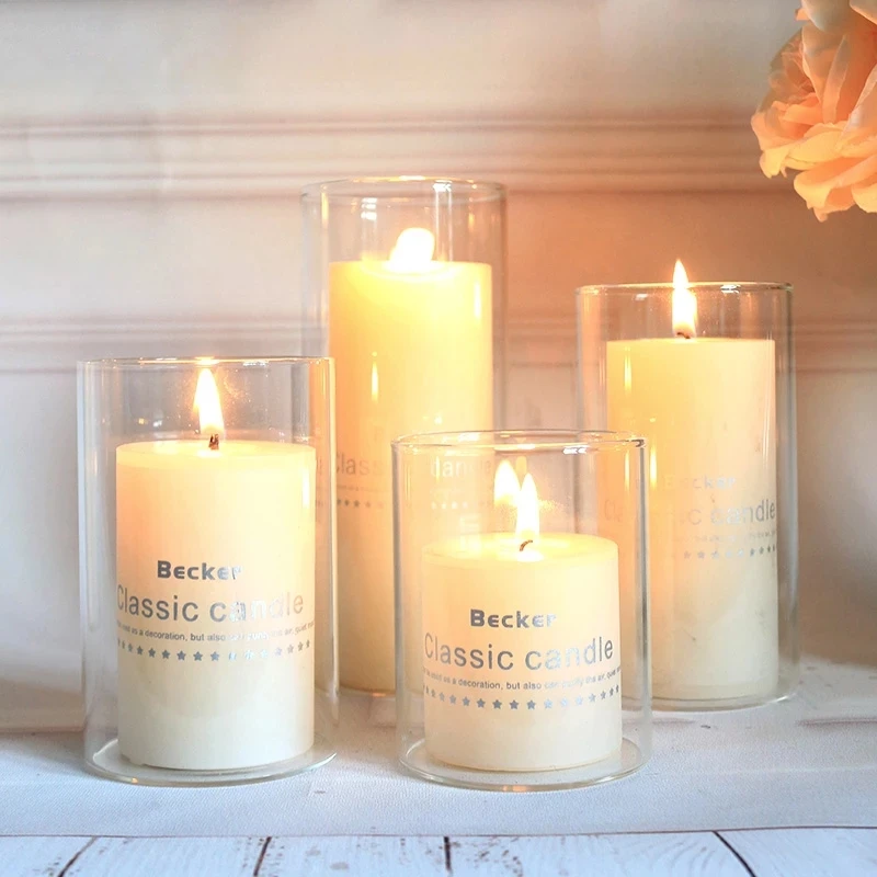 Стеклянные цилиндрические подсвечники O.RoseLif для свечей
Стеклянные цилиндрические подсвечники O.RoseLif для свечей