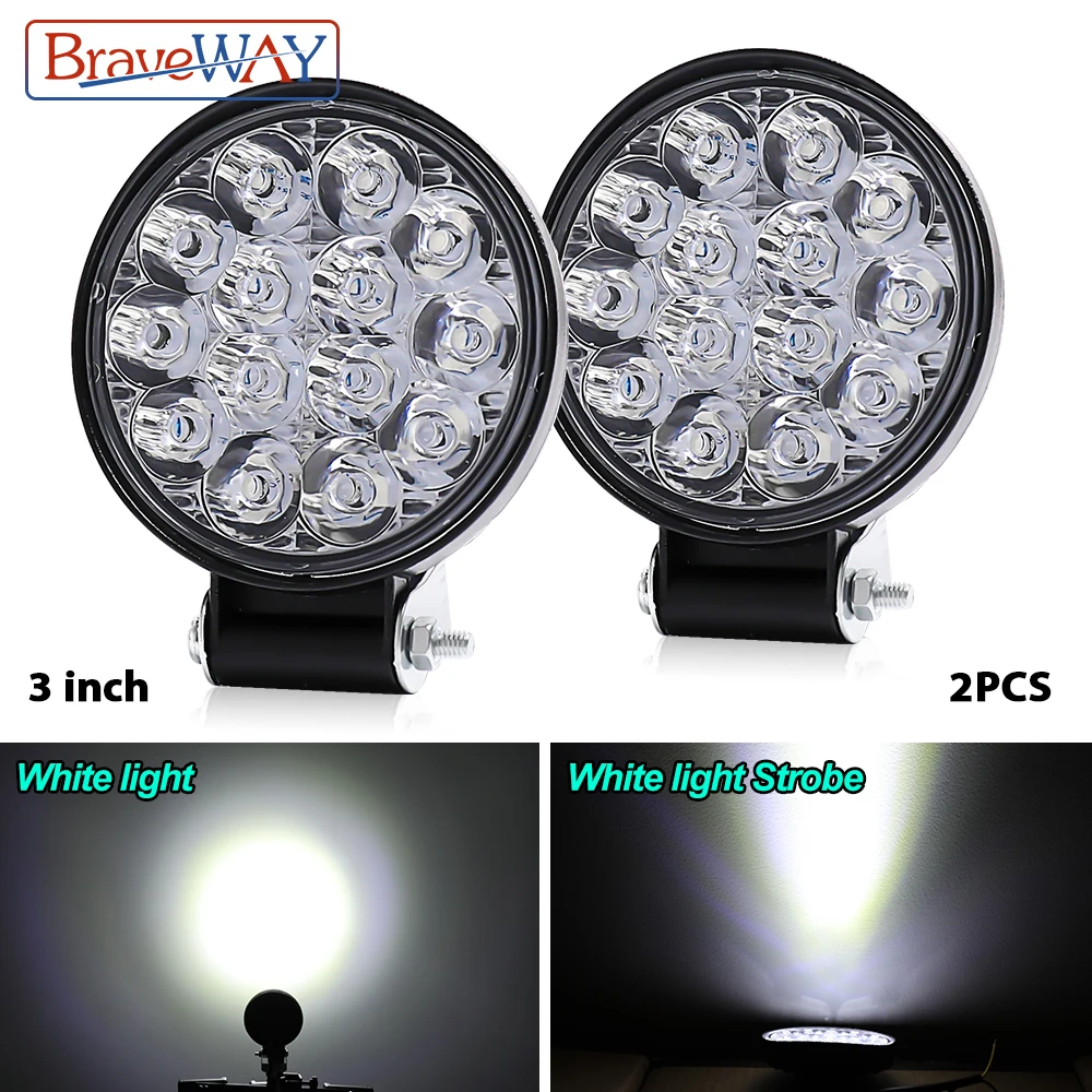 BraveWay 2pcs 36W LED Strobe Light Mini Lamp Vehicle Work Light LED Truck 6000K Motorcycle Extra light for Moto SUV UTV ATV
BraveWay 2pcs 36W LED Strobe Light Mini Lamp Vehicle Work Light LED Truck 6000K Motorcycle Extra light for Moto SUV UTV ATV
