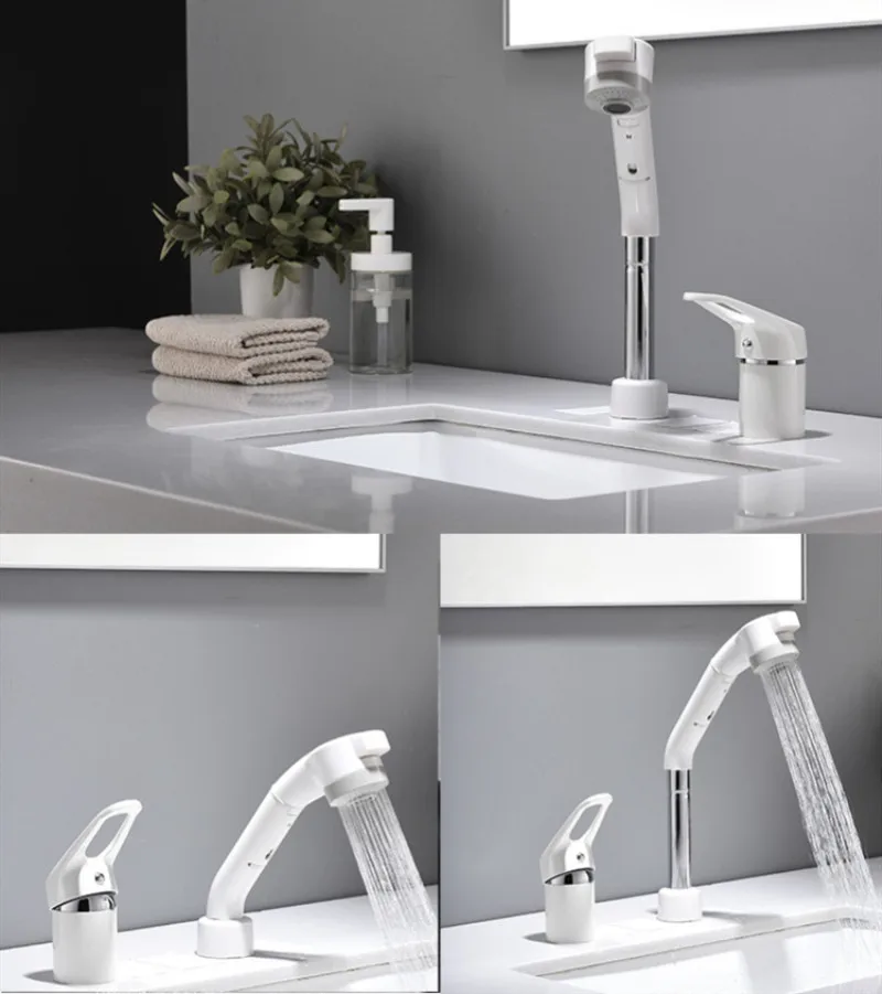 Basin Faucet Bathroom Sink Tap Hair Wash Widespread bathroom water mixer crane Slid up and down basin faucet
Basin Faucet Bathroom Sink Tap Hair Wash Widespread bathroom water mixer crane Slid up and down basin faucet