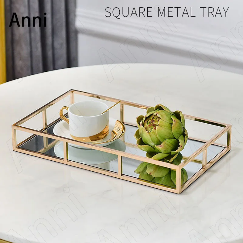Nordic Glass Mirror Storage Tray Creativity Golden Stroke Wine Set Teacup Tray Dressing Table Jewelry Cosmetic Display Plates
Nordic Glass Mirror Storage Tray Creativity Golden Stroke Wine Set Teacup Tray Dressing Table Jewelry Cosmetic Display Plates