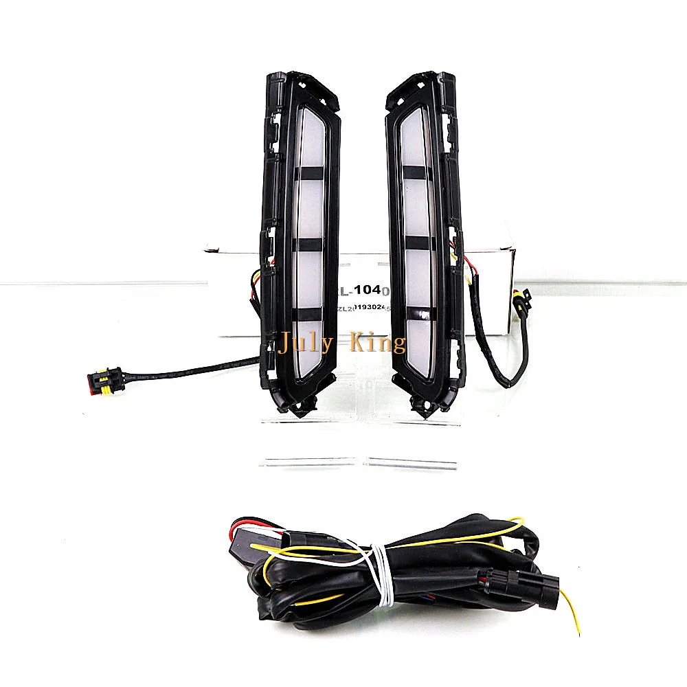 July King LED Daytime Running Lights DRL Case for Hyundai Elantra 2019 2020, LED Front Bumper DRL With Yellow Turn Signals
July King LED Daytime Running Lights DRL Case for Hyundai Elantra 2019 2020, LED Front Bumper DRL With Yellow Turn Signals