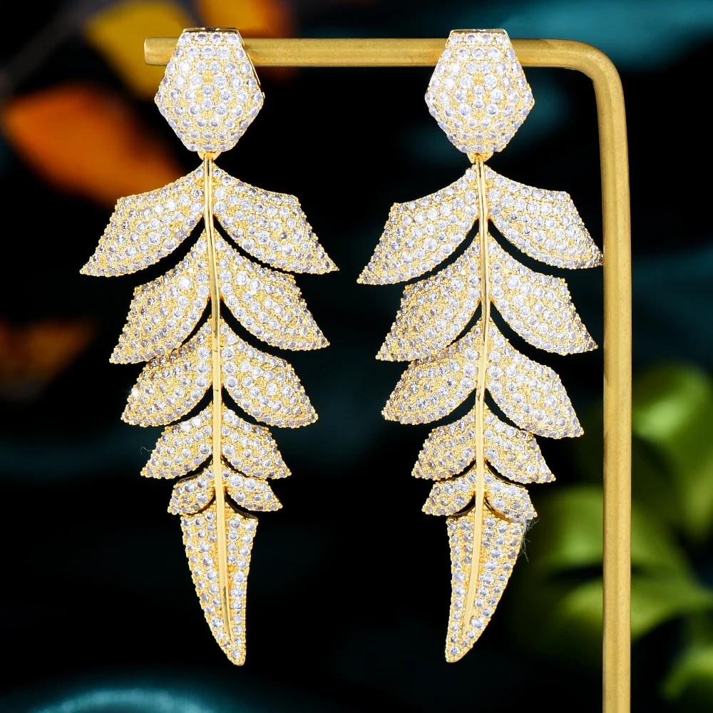 Siscathy Fashion Trend Leaves Hanging Earrings For Women Long Luxury Zirconia Drop Earring Wedding Party Jewelry Accessories
Siscathy Fashion Trend Leaves Hanging Earrings For Women Long Luxury Zirconia Drop Earring Wedding Party Jewelry Accessories