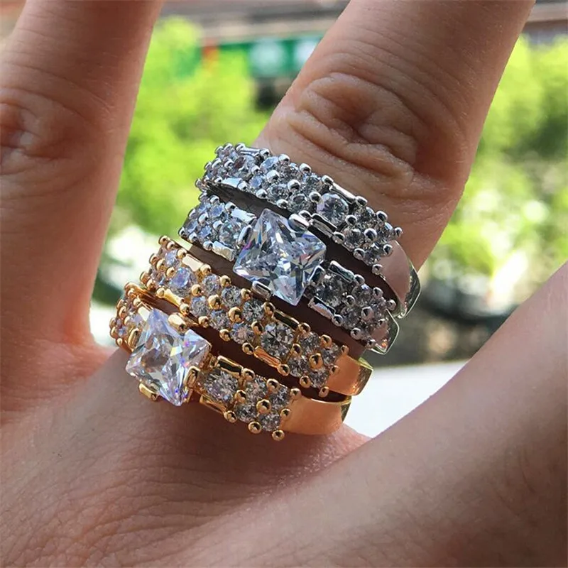 Hot Sell Bridal Ring For Lover Luxury Jewelry 925 Sterling Silver&Gold Fill PrincessC
Hot Sell Bridal Ring For Lover Luxury Jewelry 925 Sterling Silver&Gold Fill PrincessC