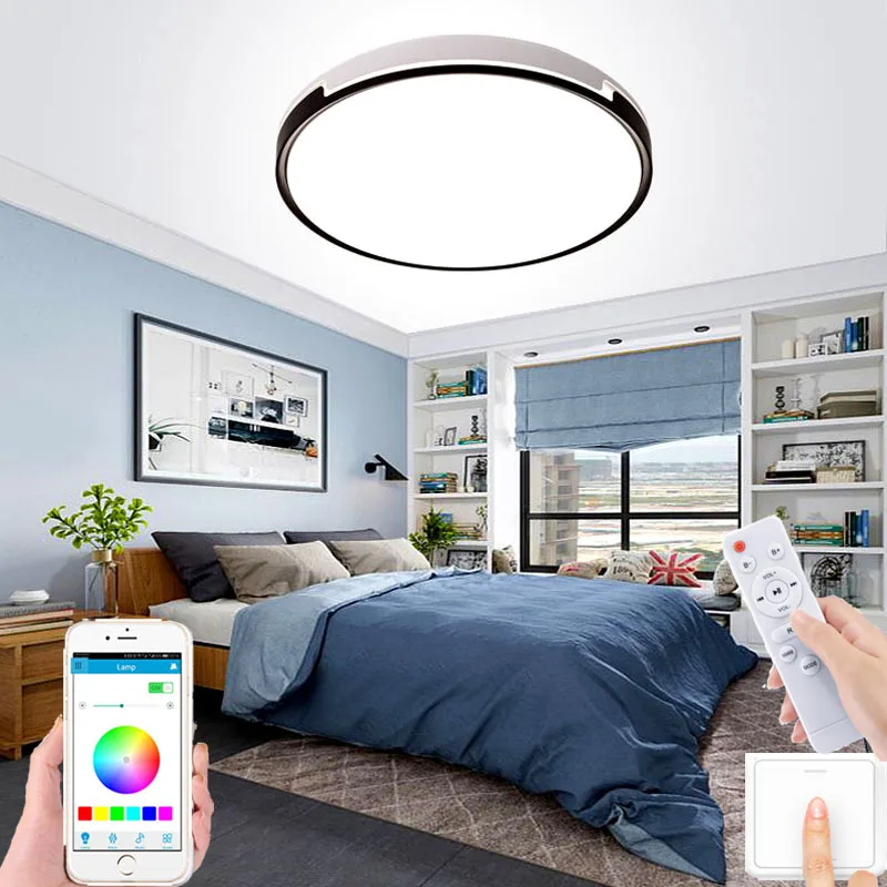 Modern simple round LED room ceiling lamp RC dimming lights bedroom lamp colorful hotel corridor living room aisle lamps
Modern simple round LED room ceiling lamp RC dimming lights bedroom lamp colorful hotel corridor living room aisle lamps