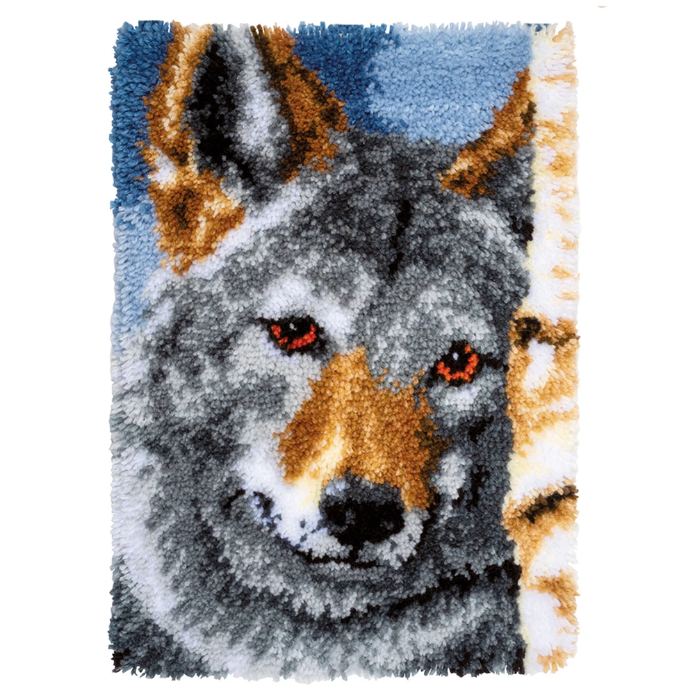 Latch Hook Rug Kits with Printed Canvas for Adults Kids Crochet Needlework Crafts Printed Canvas Wolf Pattern Home Decoration
Latch Hook Rug Kits with Printed Canvas for Adults Kids Crochet Needlework Crafts Printed Canvas Wolf Pattern Home Decoration