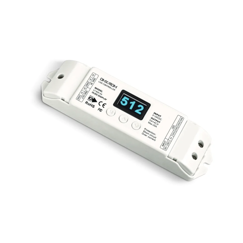 Dmx512rs485 dimming module decodes LED driver controller multi channel 12 channel 5A serial communication
Dmx512rs485 dimming module decodes LED driver controller multi channel 12 channel 5A serial communication
