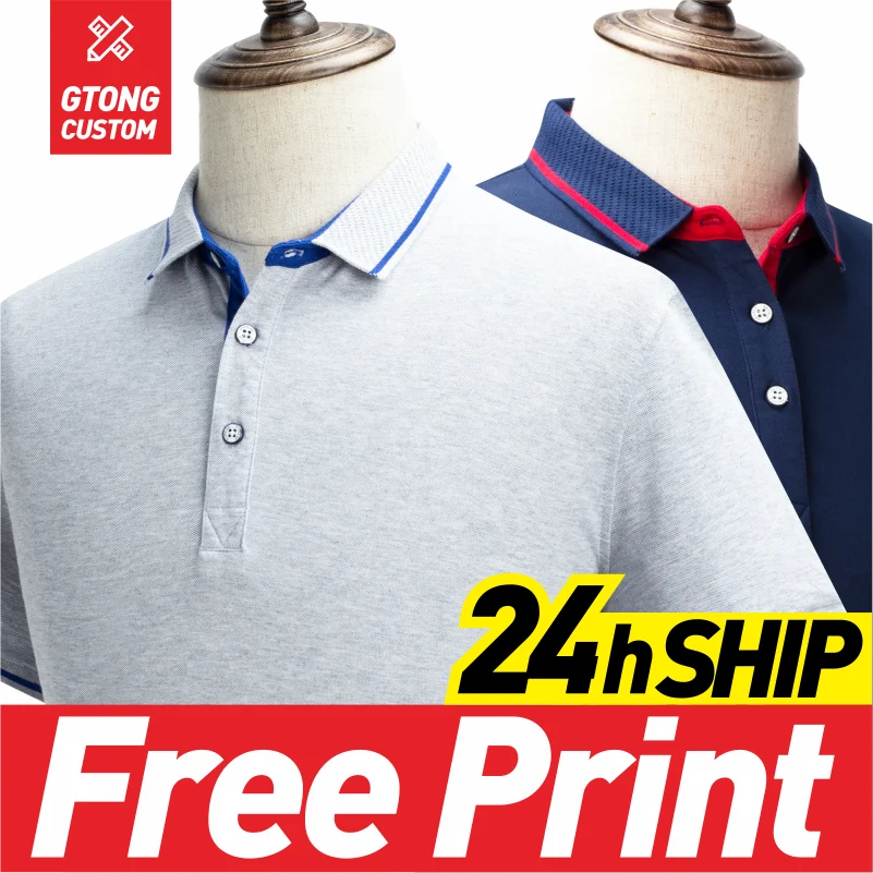 GTONG Summer Fashion Casual Polos Shirts Men Custom Print Logo Corporate Business Tees Customize Embroidery Brand Tops
GTONG Summer Fashion Casual Polos Shirts Men Custom Print Logo Corporate Business Tees Customize Embroidery Brand Tops