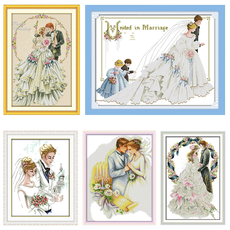 Wedding Joy Sunday Cross Stitch Kit Patterns Stamped Printed 11CT 14CT Counted Print Craft Home Decor Embroidery Needlework Sets
Wedding Joy Sunday Cross Stitch Kit Patterns Stamped Printed 11CT 14CT Counted Print Craft Home Decor Embroidery Needlework Sets