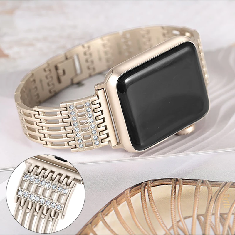 Luxury Diamond Bracelet For Apple Watch Band Ultra 2 49mm 45mm 41/40mm 44mm Stainless Steel Strap For iWatch 10 9 8 7 46mm 42mm
Luxury Diamond Bracelet For Apple Watch Band Ultra 2 49mm 45mm 41/40mm 44mm Stainless Steel Strap For iWatch 10 9 8 7 46mm 42mm