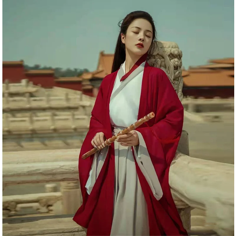 Red Hanfu Ancient Costume Martial Arts Ancient Style Chinese Style Cross Collar Waist Jacket and Dress
Red Hanfu Ancient Costume Martial Arts Ancient Style Chinese Style Cross Collar Waist Jacket and Dress