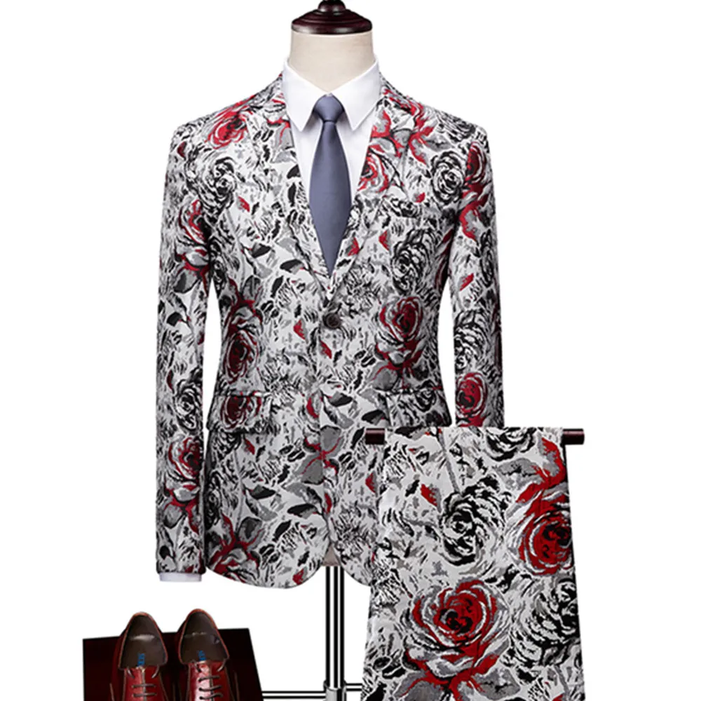 2021 Men Blazers Pants Sets Fashion Men's Casual Boutique Flower Floral Print Wedding Party Suit Jacket Trousers
2021 Men Blazers Pants Sets Fashion Men's Casual Boutique Flower Floral Print Wedding Party Suit Jacket Trousers
