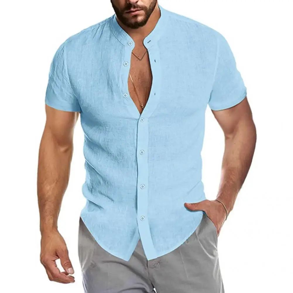 Summer Casual Cotton Linen Men Slim Shirts V-neck Long Sleeve Loose Breathable Tee Shirts Solid Color Street Wear Blouse Tops
Summer Casual Cotton Linen Men Slim Shirts V-neck Long Sleeve Loose Breathable Tee Shirts Solid Color Street Wear Blouse Tops
