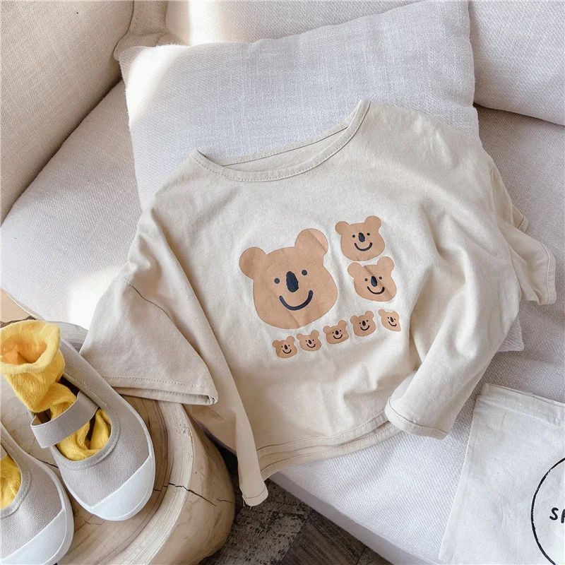 Summer 2021 new baby girls cartoon short sleeve T shirts cotton loose casual Tops
Summer 2021 new baby girls cartoon short sleeve T shirts cotton loose casual Tops