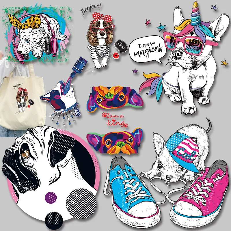 Colorful Dog Unicorn Animal Ironing stickers Washable Iron-on Transfers Patches for Kids Clothing Jacket DIY Appliques
Colorful Dog Unicorn Animal Ironing stickers Washable Iron-on Transfers Patches for Kids Clothing Jacket DIY Appliques