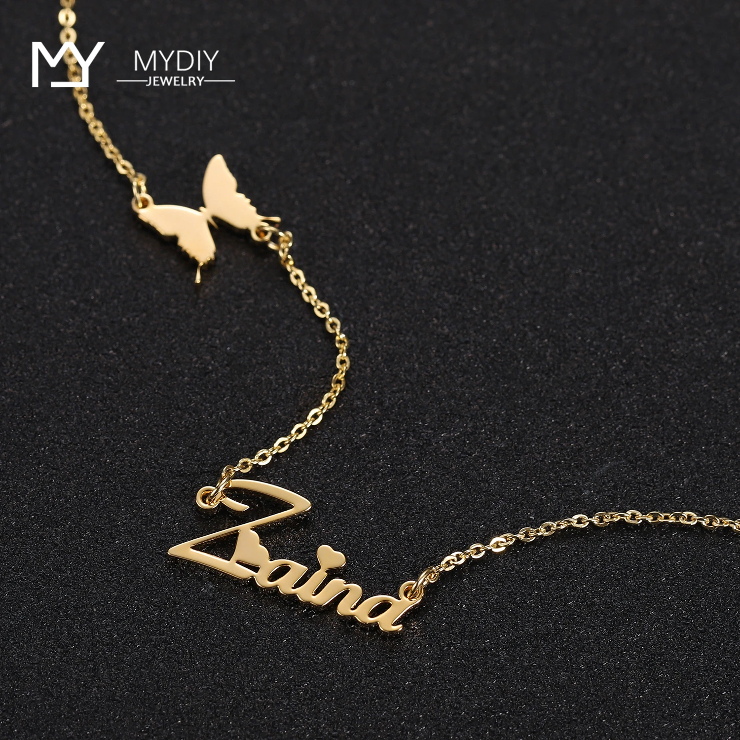Personalized custom name necklace Butterfly symbol stainless steel nameplate Women's pendant stainless steel butterfly necklace
Personalized custom name necklace Butterfly symbol stainless steel nameplate Women's pendant stainless steel butterfly necklace