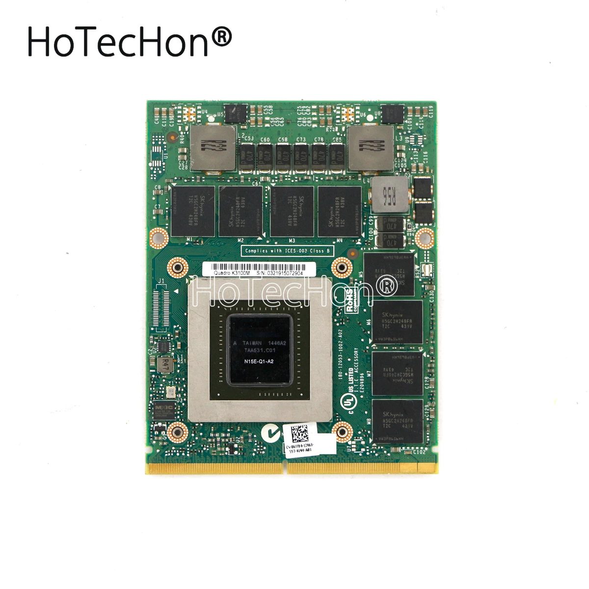 Видеокарта Quadro K3100M XJPPG/6JT04, 4 ГБ GDDR5 MXM3.0b, для ноутбука Dell Precision M4600 M4700 M6800
Видеокарта Quadro K3100M XJPPG/6JT04, 4 ГБ GDDR5 MXM3.0b, для ноутбука Dell Precision M4600 M4700 M6800