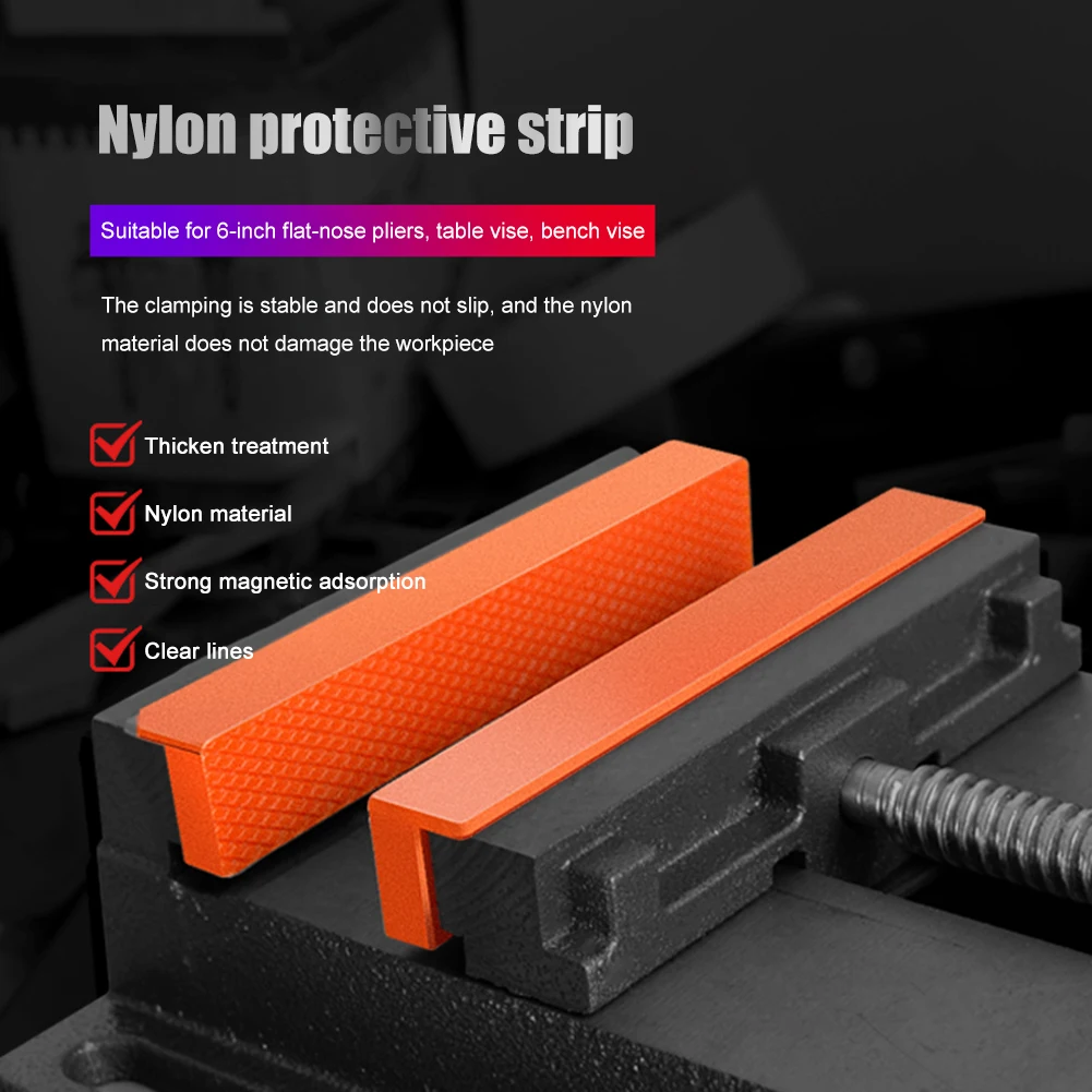 2pcs 6 inch Pair Of Magnetic Soft Pad Jaws Rubber For Metal Vise Drilling Machine Tools Long Pad Bench Vice Home Improvement
2pcs 6 inch Pair Of Magnetic Soft Pad Jaws Rubber For Metal Vise Drilling Machine Tools Long Pad Bench Vice Home Improvement