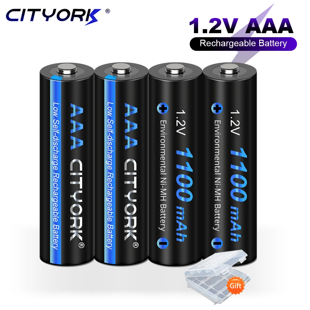 CITYORK AAA 1100mAh NiMH 1.2V Rechargeable Battery 1.2V AAA Battery 3A aaa Suitable For Toys, Mice, Electronic Scales
CITYORK AAA 1100mAh NiMH 1.2V Rechargeable Battery 1.2V AAA Battery 3A aaa Suitable For Toys, Mice, Electronic Scales