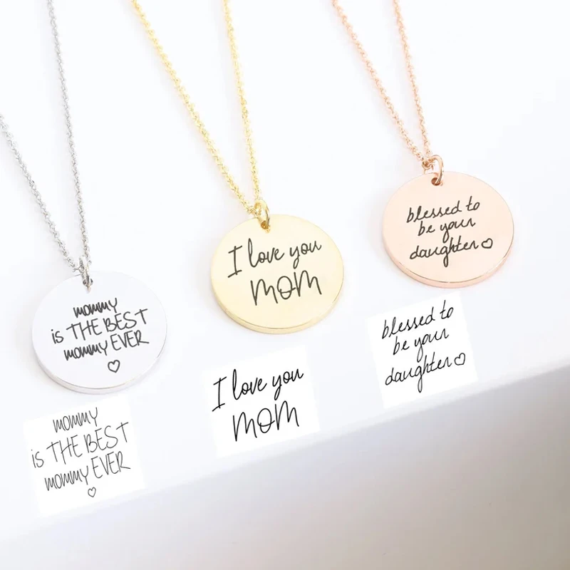 Personalized Handwriting Engraving Custom Necklace Wedding Keepsake Collar Jewelry for Wife Mother Days Necklace Special Gift
Personalized Handwriting Engraving Custom Necklace Wedding Keepsake Collar Jewelry for Wife Mother Days Necklace Special Gift