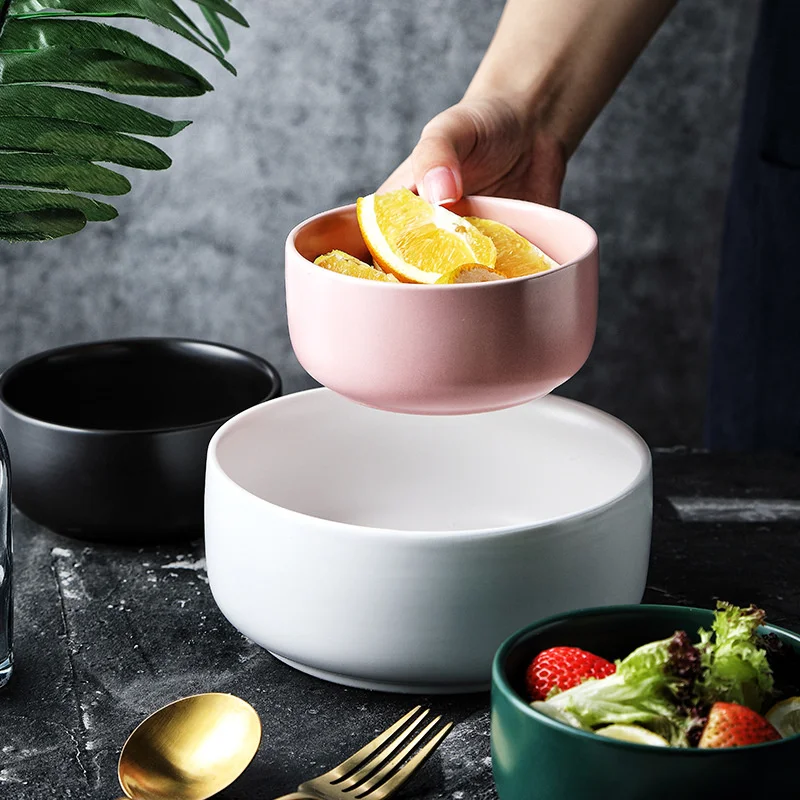 Single ceramic bowl household rice bowl Nordic creative matte soup bowl personalized fruit salad dessert noodle bowl
Single ceramic bowl household rice bowl Nordic creative matte soup bowl personalized fruit salad dessert noodle bowl