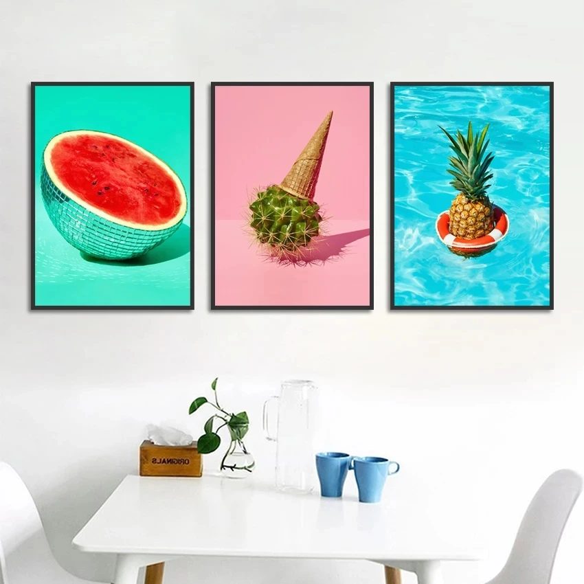Nordic Dessert Pink Wall ArtCanvas Painting Ice Cream Cake Watermelon Pineapple Fruit Foods Print Posters Picture Shop Decor
Nordic Dessert Pink Wall ArtCanvas Painting Ice Cream Cake Watermelon Pineapple Fruit Foods Print Posters Picture Shop Decor
