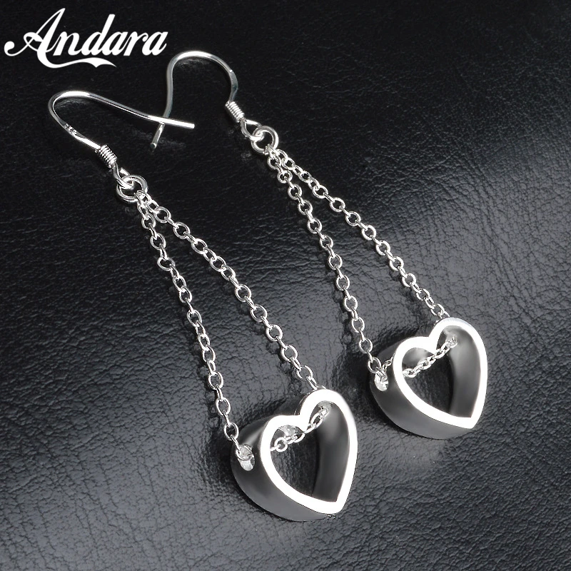 New Fashion 925 Sterling Silver Earrings Heart Long Earrings Woman Wedding Wedding Jewelry Gift
New Fashion 925 Sterling Silver Earrings Heart Long Earrings Woman Wedding Wedding Jewelry Gift