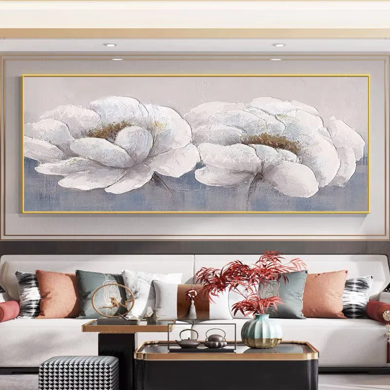 Large Size Modern White Flower Nordic Handpainted Oil Painting On Canvas Handpainted Wall Art Pictures Gift Artwork Home Decor
Large Size Modern White Flower Nordic Handpainted Oil Painting On Canvas Handpainted Wall Art Pictures Gift Artwork Home Decor