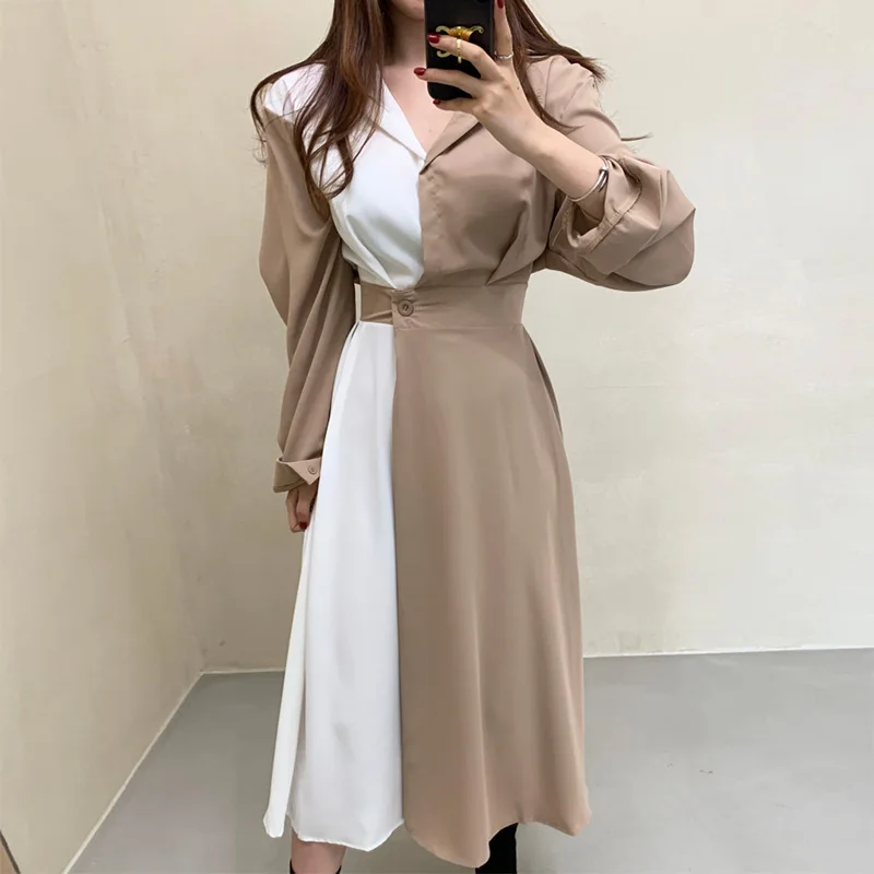 Croysier Dresses For Women 2021 Elegant Office Color Block Collared Shirt Dress Spring Autumn Clothes Long Sleeve Midi Dress
Croysier Dresses For Women 2021 Elegant Office Color Block Collared Shirt Dress Spring Autumn Clothes Long Sleeve Midi Dress