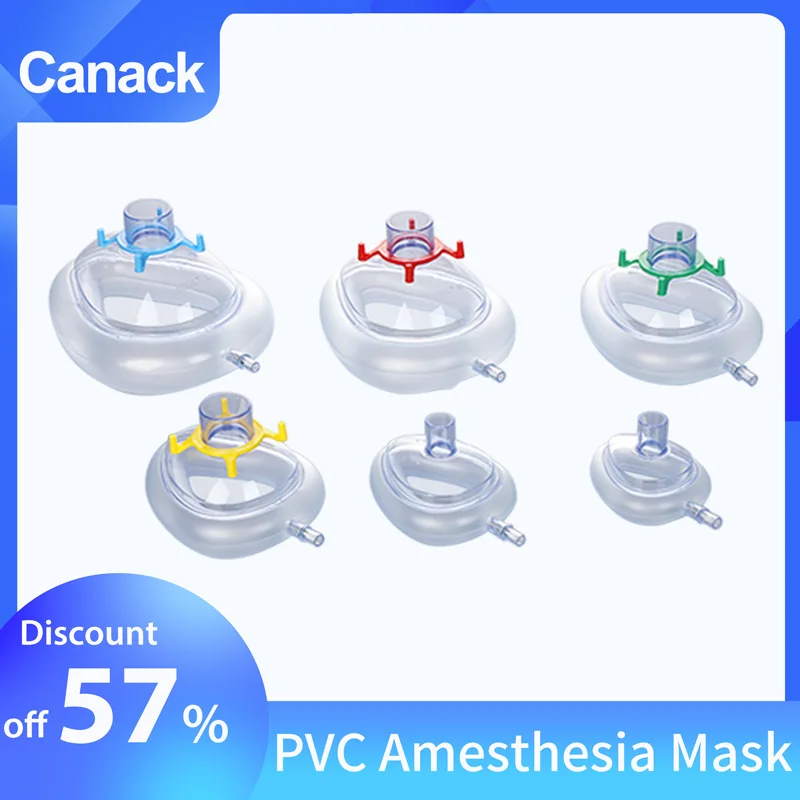 Canack 5pcs/18pcs PVC Anesthesia Mask Disposable Anesthesia Mask For Adult And Child 6 Size PVC Manual Resuscitator Accessories
Canack 5pcs/18pcs PVC Anesthesia Mask Disposable Anesthesia Mask For Adult And Child 6 Size PVC Manual Resuscitator Accessories