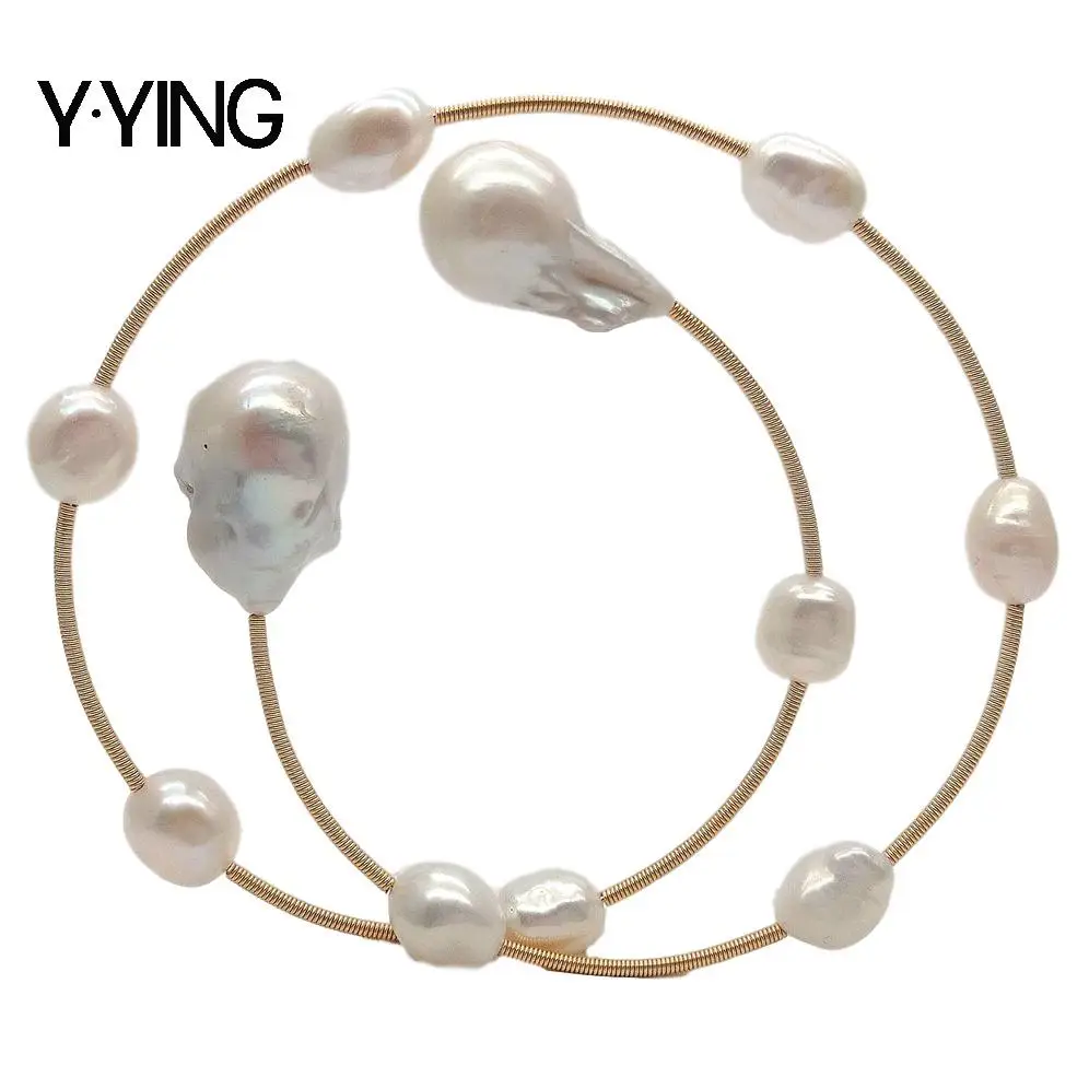 Y·YING Freshwater White Baroque Pearl Keshi Pearl Adjustable Bracelet classic for women
Y·YING Freshwater White Baroque Pearl Keshi Pearl Adjustable Bracelet classic for women