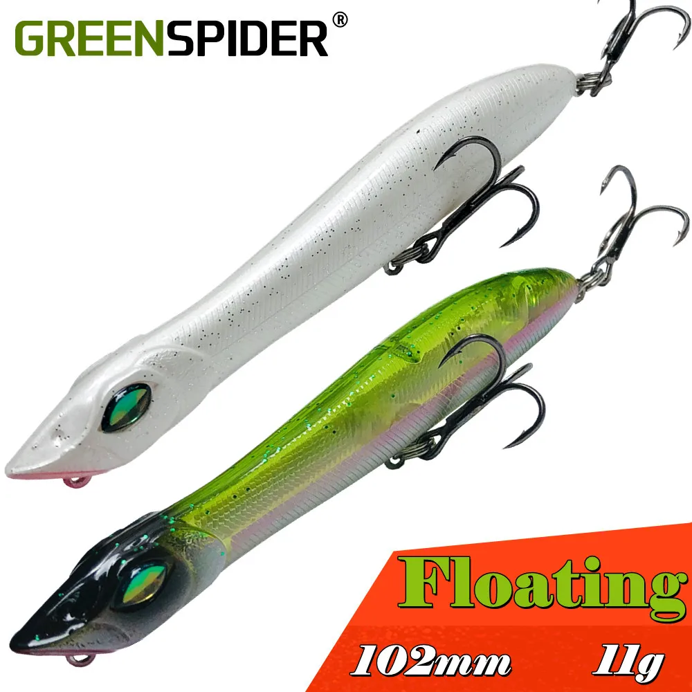 GREENSPIDER 2021 Новый Поппер Topwater 1 шт. 105 мм 10 г Wobbler змеиная голова искусственная морская басовая лампа
GREENSPIDER 2021 Новый Поппер Topwater 1 шт. 105 мм 10 г Wobbler змеиная голова искусственная морская басовая лампа